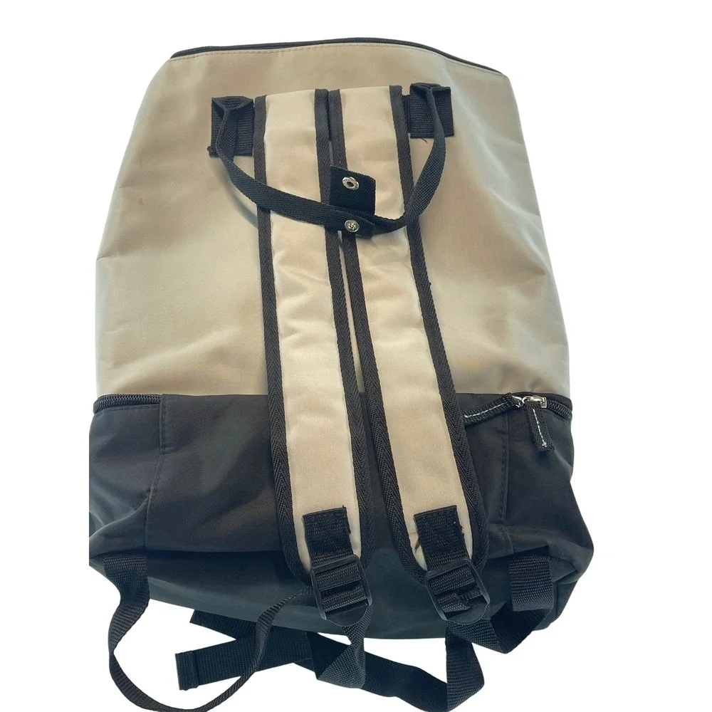 Duffle Backpack with Shoe Compartment Beige‎ and Black Versatile Gym Bag unisex